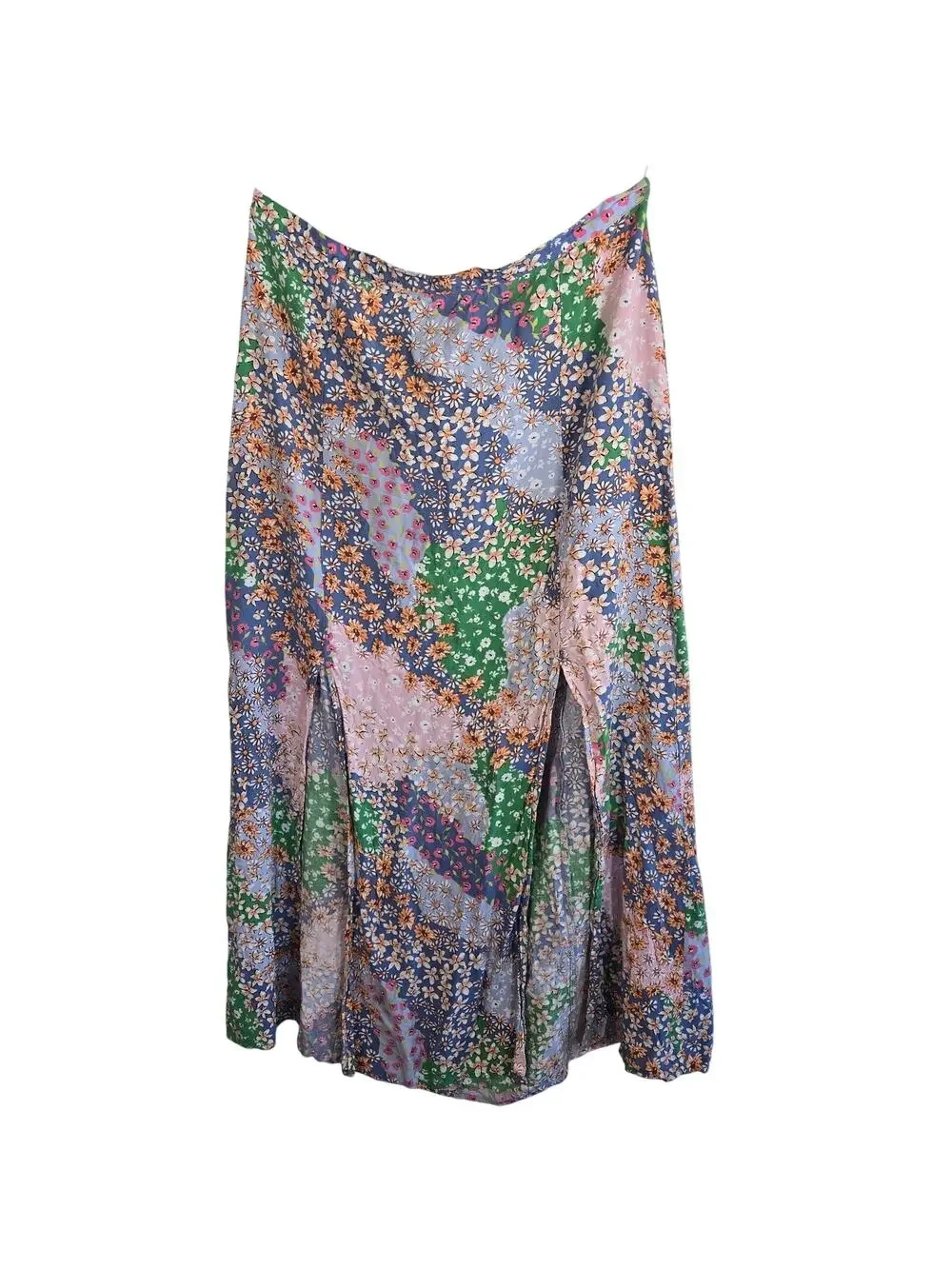 10 – Floral Godet Panel Midi Skirt by Topshop